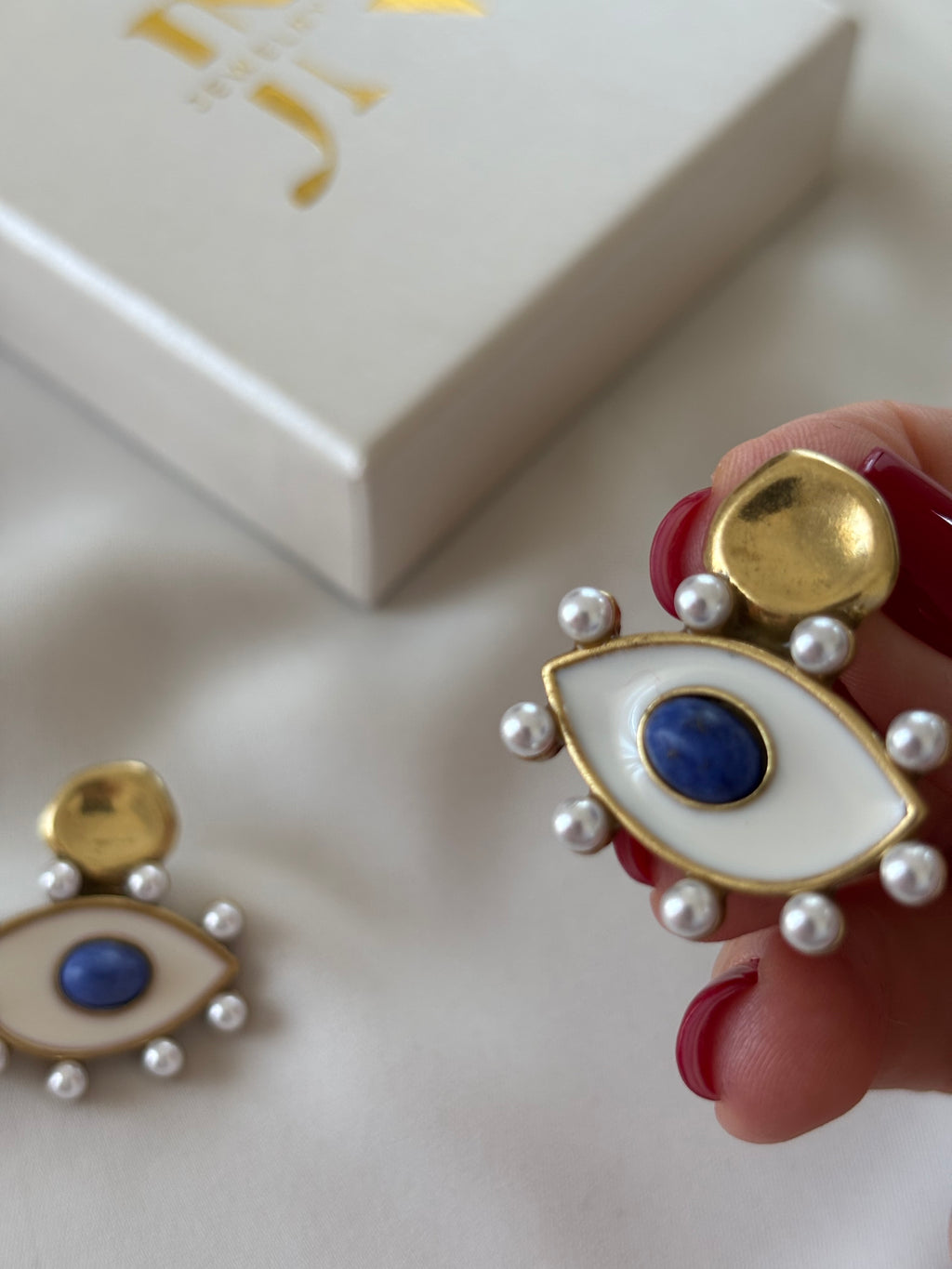 Orecchini LUCKY EYE BIANCO