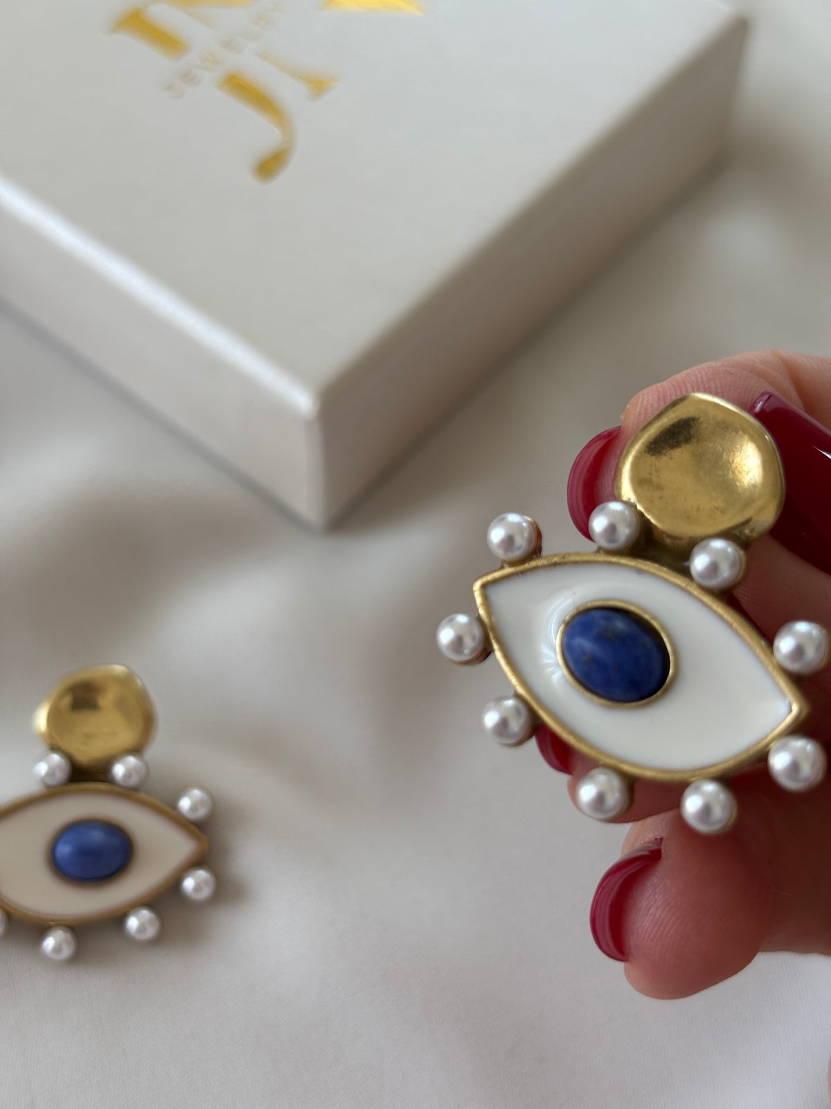 Orecchini LUCKY EYE BIANCO