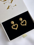 Orecchini CUORE FASCIATO GOLD