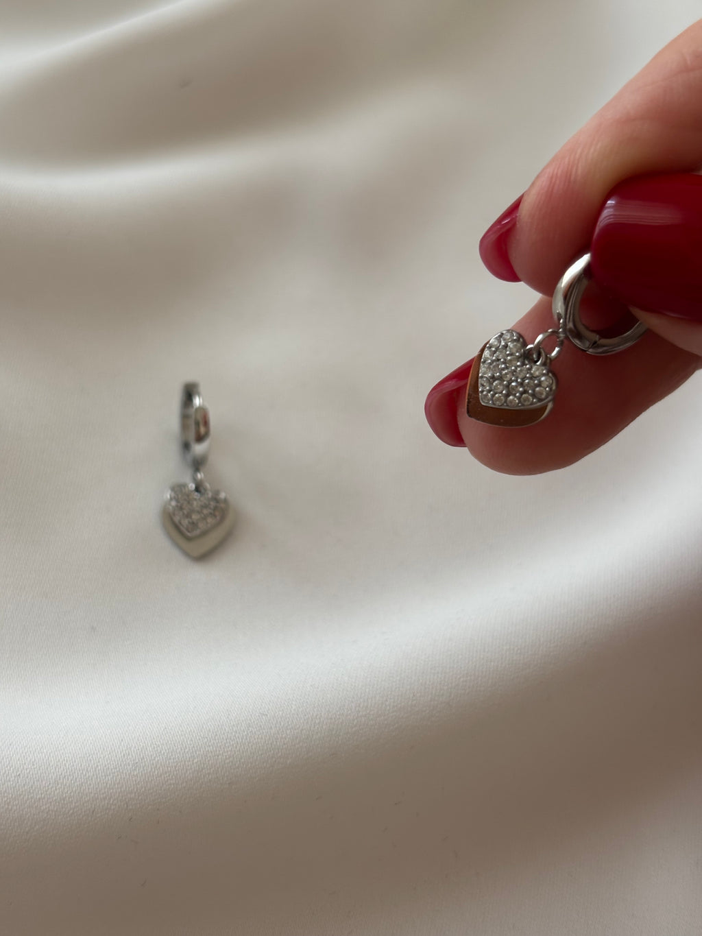 Orecchini HOOPPY CUORICINI SILVER