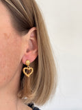 Orecchini CUORE FASCIATO GOLD